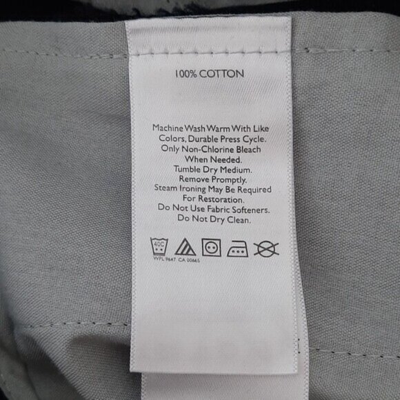 EDDIE BAUER | Relaxed Fit Wrinkle Free Crease Chino Pants Black Men's Sz 31 - Picture 11 of 11